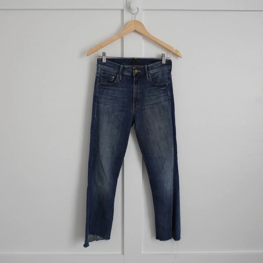 Mother Insider Crop Step Fray Jeans in Not Rough Enough
